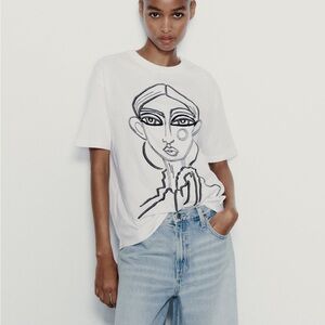 Zara Embroidered Girl T-Shirt